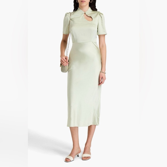 SANDRO
Stretch-satin midi dress - Picture 5 of 6